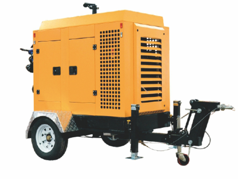 静音式四轮移动发电潜水泵车(发电+潜水两用)